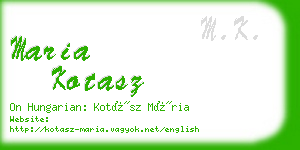 maria kotasz business card